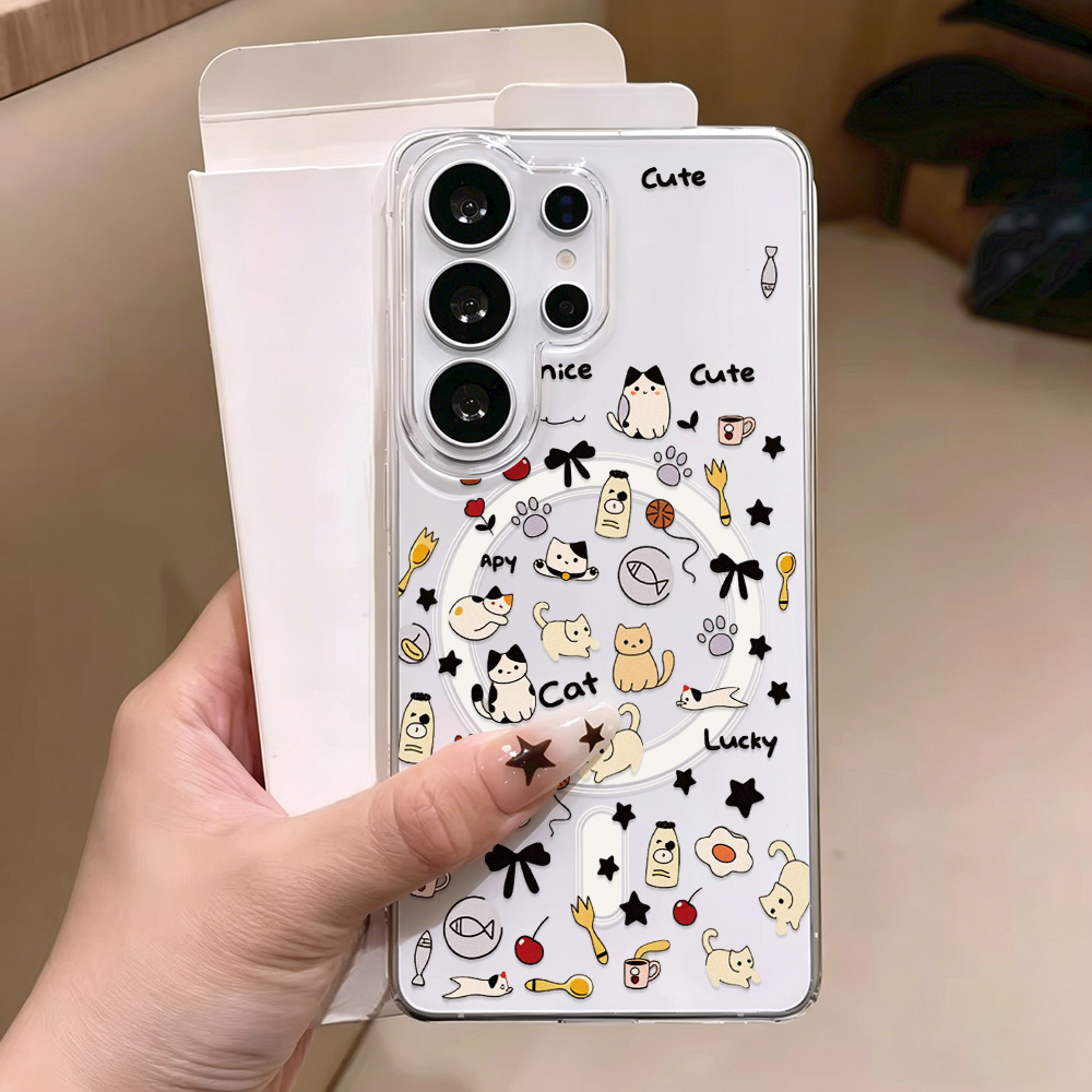 Phone Cases Magsafe - Niedliche Katzen-Magnet-Handyhülle für Samsung S26 Ultra
