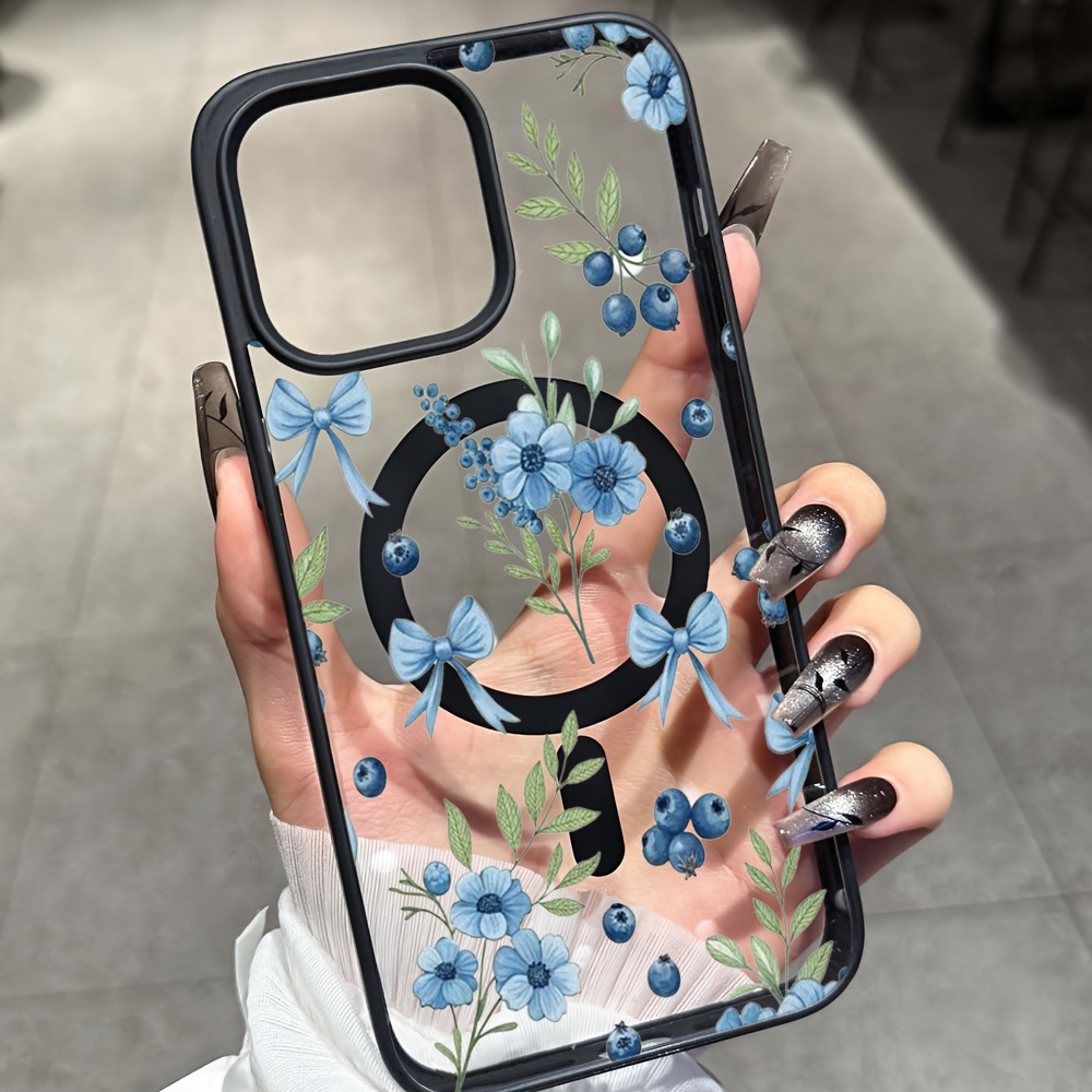Blueberry Floral Clear Case fü – Phone Cases Magsafe Bewertung und Preis